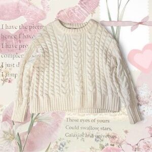 Cozy Cream Cable Knit Sweater